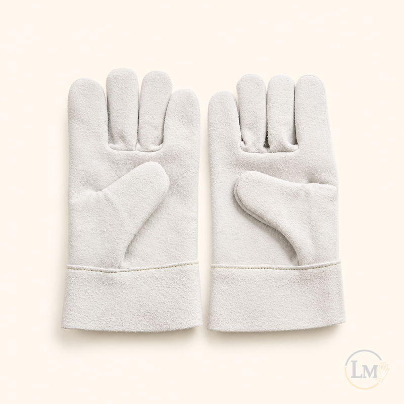 Guantes blancos de carnaza