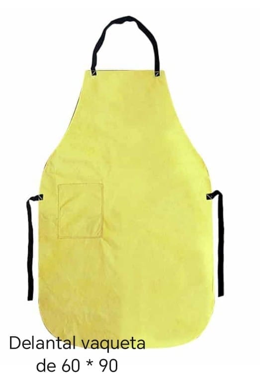 Delantal amarillo de vaqueta